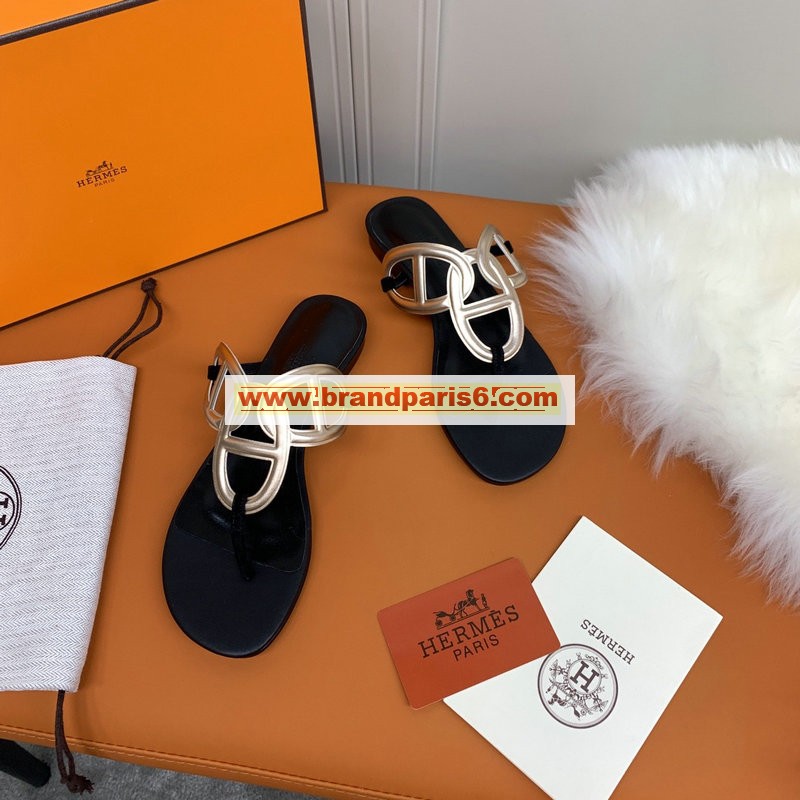 HEJ20017-26　エルメス HERMES 2020年秋冬最新入荷 ブリスベン スリッパ フラットサンダル レディース 室内室 ミュール