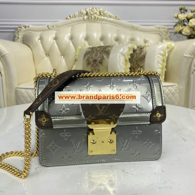 M90566-057　ルイヴィトン LOUISVUITTON 2020年最新入荷 LVワインウッド PM 斜め掛け ショルダーバッグ レディースかばん パテントレザー