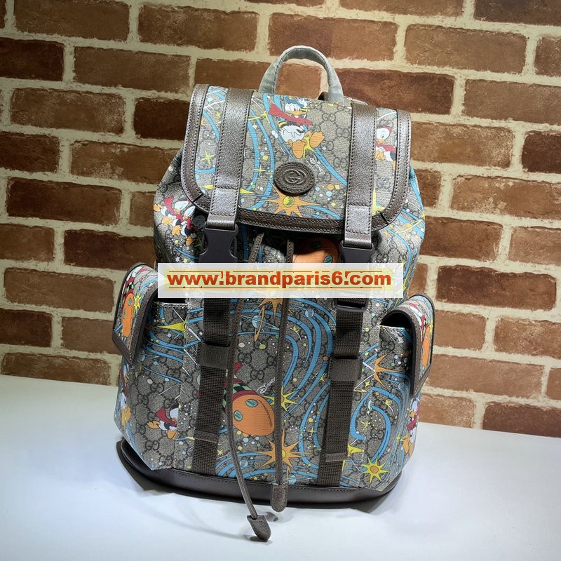 GG645051-057　グッチ GUCCI 2020最新入荷 DISNEY ディズニー  ドナルドダック ミディアム バックパック メンズ リュックサック リュック キャンパス