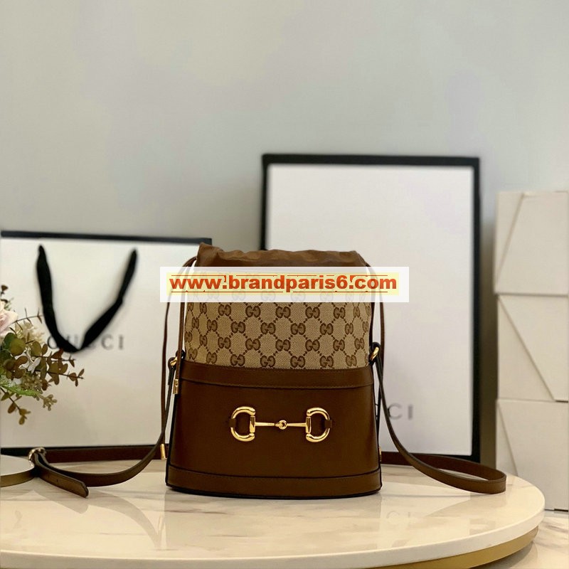 GG602118BX-DDB　グッチ GUCCI 2020年最新入荷 1955 ホースビット バケットバッグ ショルダーバッグ レディースかばん レザー
