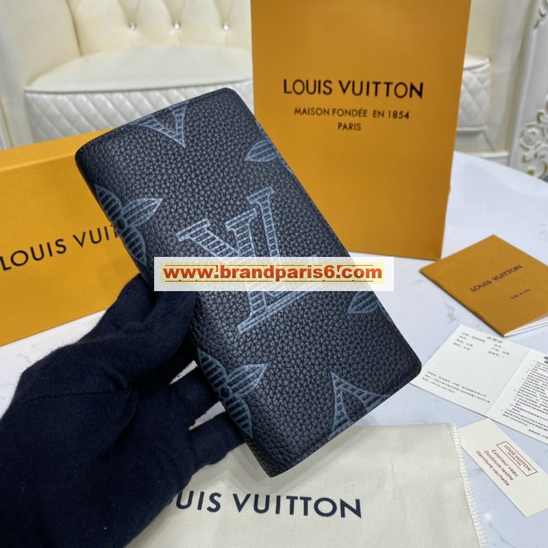 M80042-057　ルイヴィトン LOUISVUITTON 2020年最新入荷 ポルトフォイユ ブラザ NM 二つ折り長財布 ロングウォレット トリヨン シャドウ レザー