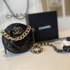 CH0945ZBK-JS　シャンル CHANEL 2020年最新入荷 19 チェーン クラッチ 斜め掛け ショルダーバッグ ラウンドバッグ クロスボディ スパンコール カーフスキン
