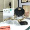 CH1944BK-JS　シャネル CHANEL 2020年最新入荷 チェーンクラッチ ラウンドバッグ 斜め掛け ショルダーバッグ レディースかばん クロスボディ ラムスキン
