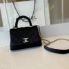 CH2215RBK-JS　シャネル CHANEL 2020年最新入荷 トップハンドル ミニ フラップバッグ トートバッグ 2way 斜め掛けショルダーバッグ レディースかばん ベルベット