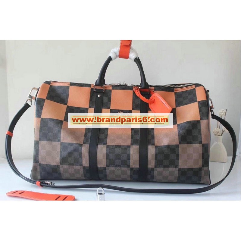 N40420-JS　ルイヴィトン LOUISVUITTON 2020年最新入荷 キーポル バンドリエール 50 ボストンバッグ トラベルバッグ 旅行かばん ダミエ グラフィット ジャイアント キャンバス