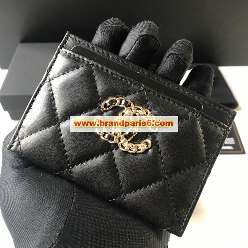 CH1846YBK-JS　シャンル CHANEL 2020年最新入荷 カードケース ラムスキン