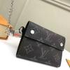 M63510-057　ルイヴィトン LOUISVUITTON 2019年最新入荷 三つ折り短財布 チェーン付き 小銭入れ付き モノグラム エクリプス 黒