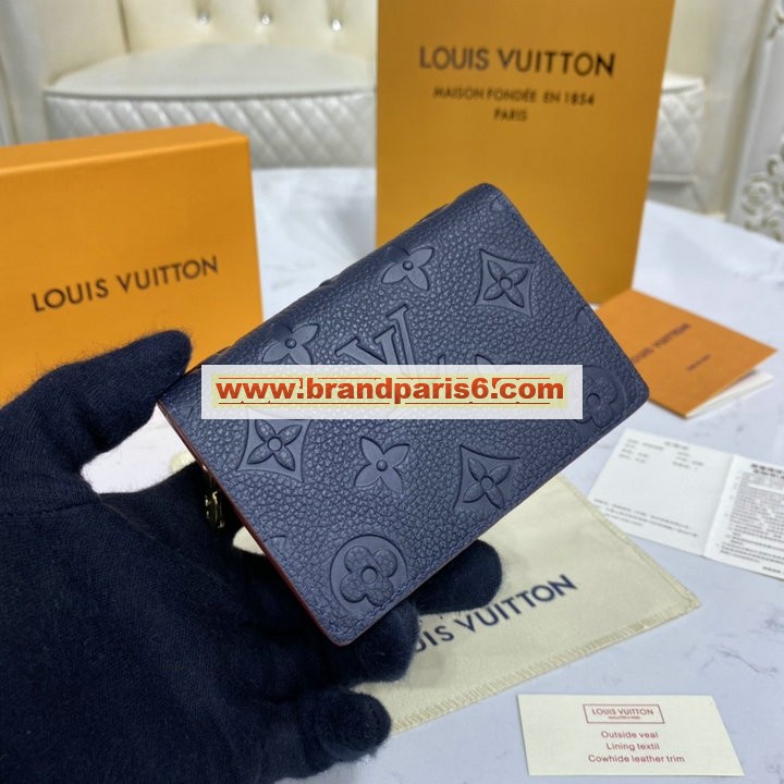 M80151L-057　ルイヴィトン LOUISVUITTON 2020年最新入荷 ポルトフォイユ クレア 二つ折り短財布 カードポケット モノグラムアンプラント レザー
