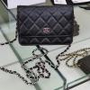 CH1649QYK-JS　シャネル CHANEL 2021年最新入荷 ミニ チェーン ウォレット 斜め掛け ショルダーバッグ クロスボディ レディースかばん キャビアスキン