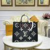 M45373-057　ルイヴィトン LOUIS VUITTON 2020年最新入荷 オンザゴー GM ハンドバッグ トートバッグ ママバッグ ショッピングバッグ グレインレザー 