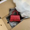 BA8895XER-99　バレンシアガ BALENCIAGA 2021年最新入荷 アワーグラスシェイプ スモール トップハンドルバッグ トートバッグ 2way ショルダーバッグ カーフレザー