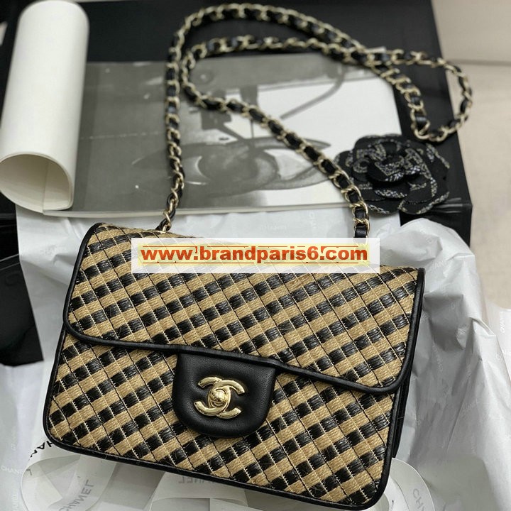 CH69900BK-99　シャネル CHANEL 2021年最新入荷 フラップバッグ 斜め掛け ショルダーバッグ クロスボディ レディースかばん ラフィア