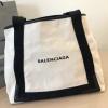 BA17410DB-GH　バレンシアガ BALENCIAGA 2021年最新入荷 NAVY カバスバッグ トートバッグ ハンドバッグ コットンキャンパス カーフスキン