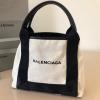 BA17410XB-GH　バレンシアガ BALENCIAGA 2021年最新入荷 NAVY カバスバッグ トートバッグ ハンドバッグ コットンキャンパス カーフスキン