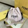 FD36541F-BXN　フェンディ FENDI 2021年最新作 8BT337 パック スリムクラッチ ドローストリングバッグ クロスボディ 2way ポーチバッグ カーフレザー