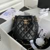 CH2057BK-057　シャネル CHANEL 2021年最新入荷 バゲットバッグ ドローストリングバッグ 斜め掛け ショルダーバッグ クロスボディ ラムスキン