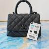CH2215QQBK-057　シャネル CHANEL 2021年最新入荷 トップハンドル ミニ フラップ バッグ トートバッグ ハンドバッグ 2way ショルダーバッグ クロスボディ キャビアスキン