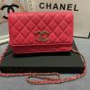 CH1794QRD-CC　シャネル CHANEL 2021年最新入荷 チェーン ウォレット 斜め掛け ショルダーバッグ フラップバッグ レディースかばん クロスボディ キャビアスキン