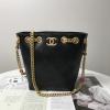 CH2381BK-CC　シャネル CHANEL 2021年最新入荷 ドローストリングバッグ バゲットバッグ ショルダーバッグ レディースかばん カーフレザー 