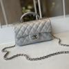 CH2431ZYS-CC　シャネル CHANEL 2021年最新入荷 トップハンドル ミニ フラップバッグ トートバッグ ハンドバッグ 2way 斜め掛け ショルダーバッグ クロスボディバッグ レディースかばん キャビアスキン