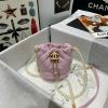CH2529FH-CC　シャネル CHANEL 2021年最新入荷 ミニ ハンドバッグ 斜め掛け ショルダーバッグ ドローストリングパンツ クロスボディバッグ レディースかばん カーフスキン コスチューム パール