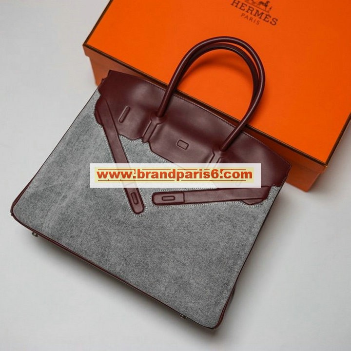 HBK35HBPHJ-063　エルメス HERMES 2021年最新入荷 シャドーバーキン 35 トップハンドルバッグ トートバッグ ハンドバッグ レディースかばん Barenia革