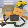 M80091-057　ルイヴィトン LOUISVUITTON 2021年最新入荷 ミュルティ ポシェット フェリシー ポーチ チェーンウォレット ショルダーバッグ モノグラムキャンパス