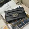 CD8641PBK-025　クリスチャンディオール CHRISTIAN DIOR 2021年最新入荷 DOUBLE ダブル チェーンウォレット 斜め掛け ショルダーバッグ クロスボディ レディースかばん カーフレザー