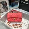 CH2431QJF-025　シャネル CHANEL 2021年最新入荷 トップハンドル ミニ フラップバッグ トートバッグ ハンドバッグ 2way 斜め掛け ショルダーバッグ クロスボディバッグ レディースかばん キャビアスキン 