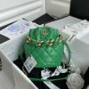 CH2390GL-057　シャネル CHANEL 2021年最新入荷 ミニ バゲットバッグ 斜め掛け ショルダーバッグ クロスボディ レディースかばん ドローストリングバッグ ラムスキン