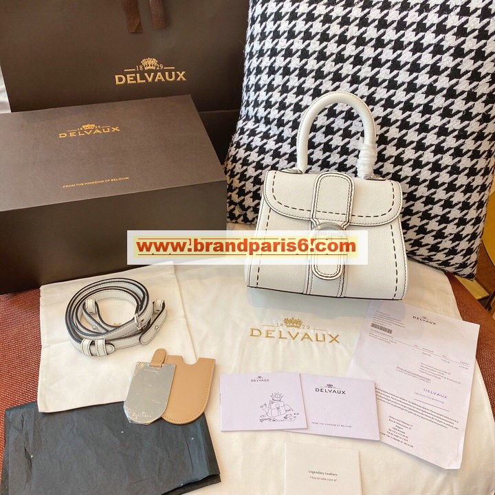 DE0406LBPYB-99　デルヴォー Delvaux 2021年最新入荷 Brillant Mini トップハンドルバッグ トートバッグ 2way ショルダーバッグ クロスボディ レディースかばん カーフレザー