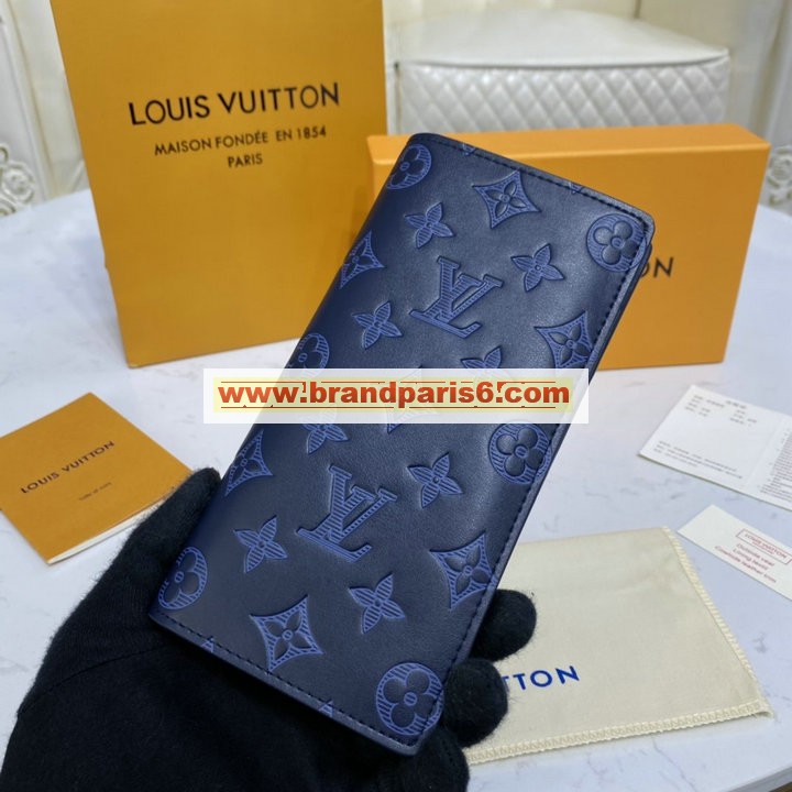 M80424C-057　ルイヴィトン LOUISVUITTON 2021年最新入荷 ポルトフォイユ ブラザ 二つ折り長財布 ロングウォレット カードポケット 札入れ モノグラム シャドウ レザー