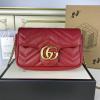 GG476433PR-057　グッチ GUCCI 2021年最新入荷 GGマーモント スーパーミニ バッグ 斜め掛け ショルダーバッグ クロスボディ レディースかばん レザー 