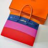 HBK35SYPC-063　エルメス HERMES 2021年最新入荷 バーキンバッグ レインボー トップハンドルバッグ トートバッグ ハンドバッグ レディースかばん ヴォーエプソン