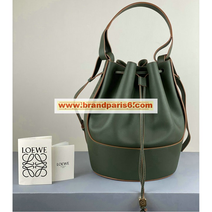 LE522003DQG-99　ロエベ LOEWE 2021年最新入荷 balloon バルーン バゲットバッグ トートバッグ ハンドバッグ 2way ショルダーバッグ ドローストリングバッグ カーフレザー 