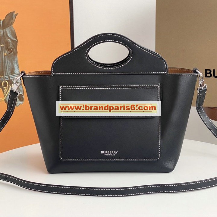 BR0461BK-GH　バーパリー BURBERRY 2021年最新入荷 トートバッグ トップハンドルバッグ ハンドバッグ 2way 斜め掛け ショルダーバッグ カーフレザー