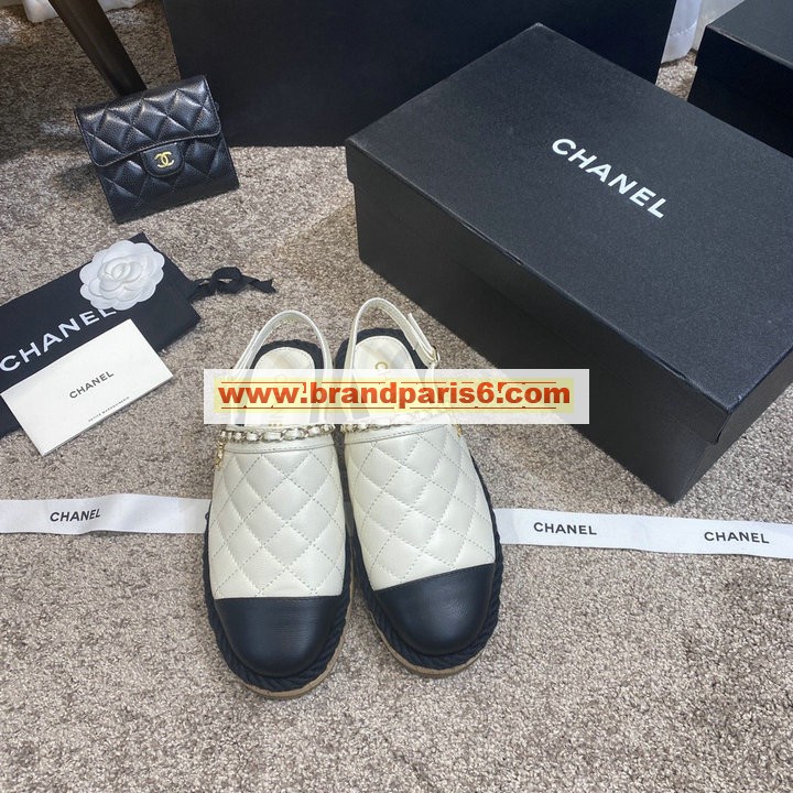 CHJ21031Q-26　シャネル CHANEL 2021年夏最新入荷 スリングバック エスパドリーユパンプス ローファー フラットシューズ カジュアルシューズ レディースシューズ 靴