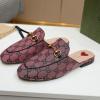 GGJ21013G-26　グッチ GUCCI 2021年夏最新入荷 プリンスタウン GGパターン ウィメンズ スリッパ ホースビット付き サマーサンダル ぺたんこミュール レディースシューズ