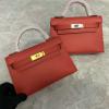 HKL19SRRD-3589　エルメス HERMES 2021年最新入荷 ミニ ケリー トップハンドルバッグ トートバッグ ハンドバッグ 2way 斜め掛け ショルダーバッグ レディースかばん ヴォーエプソン