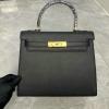 HKL28JSJBK-063　エルメス HERMES 2021年最新入荷 ケリー 28 トップハンドルバッグ トートバッグ ハンドバッグ クラッチバッグ キャリーバッグ レディースかばん ヴォーエプソン