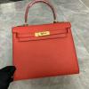 HKL28JSJRD-063　エルメス HERMES 2021年最新入荷 ケリー 28 トップハンドルバッグ トートバッグ ハンドバッグ クラッチバッグ キャリーバッグ レディースかばん ヴォーエプソン