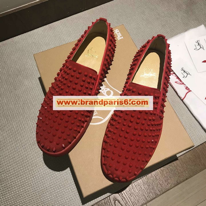 CLJ21004RQ-26　クリスチャンルブタン CHRISTIAN LOUBOUTIN 2021年夏最新入荷 スニーカー リベット ローファーシューズ カジュアルシューズ ユニセックス 男女兼用