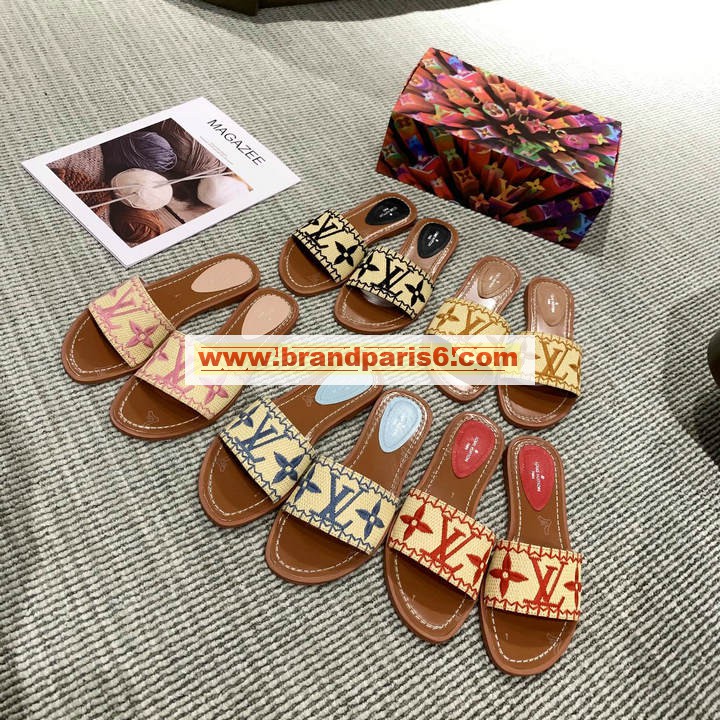 LVJ21026-26　ルイヴィトン LOUISVUITTON 2021年夏最新入荷 ミュール スリッパ サマーサンダル 室内室外 スライドサンダル レディースシューズ