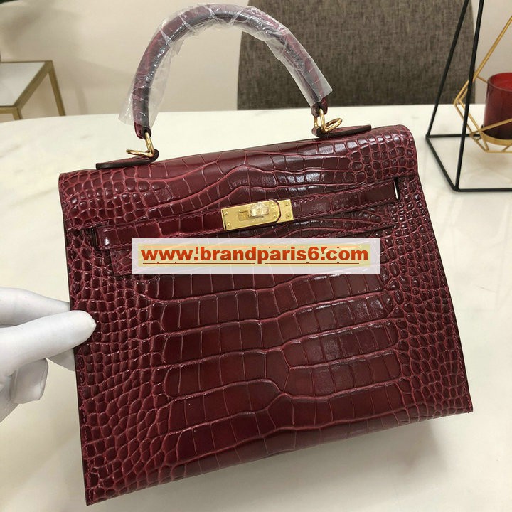 HKL25EWJJH-3589　エルメス HERMES 2021年最新入荷 ケリー 25 トップハンドルバッグ トートバッグ ハンドバッグ 2way 斜め掛け ショルダーバッグ レディースかばん クロコ柄