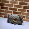 GG446744XK-057　グッチ GUCCI 2021年最新入荷 GGマーモント ミニ キルティング 斜め掛け ショルダーバッグ クロスボディバッグ チェーンバッグ レディースかばん