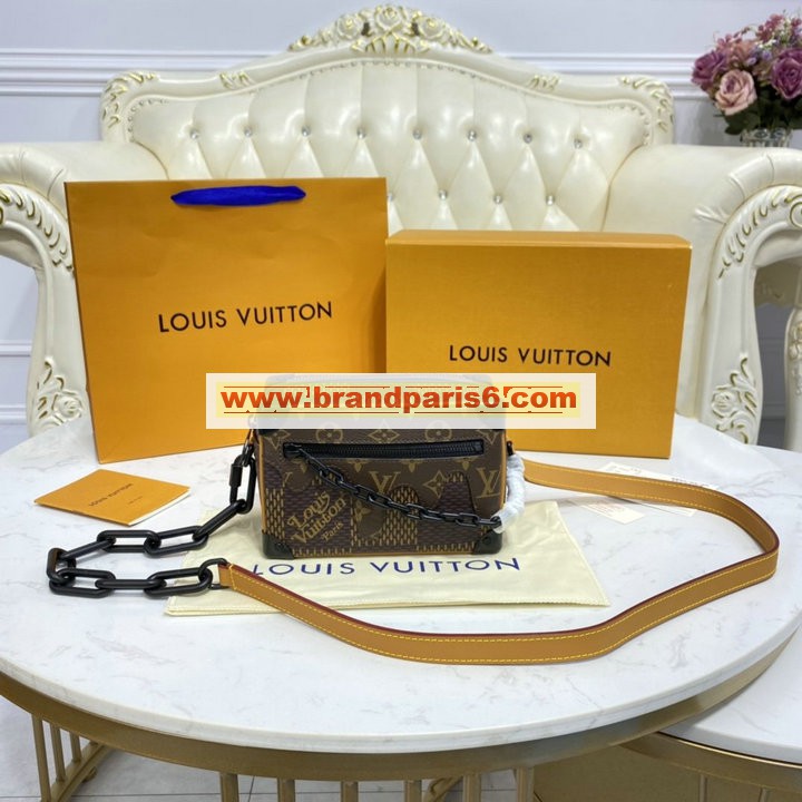 N60394-057　ルイヴィトン LOUISVUITTON 2021年最新入荷 ミニ ソフトトランク 斜め掛け ショルダーバッグ クロスボディバッグ キャリーバッグ モノグラムキャンパス