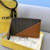 FD8371TH-168　フェンディ FENDI 2021年最新入荷 手持ちかばん ブラウンファブリック クラッチ ストラップ付き ポーチ メンズバッグ