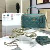CH2199GL-JS　シャネル CHANEL 2021年最新入荷 スモール ヴァニティー ケース トップハンドルバッグ 斜め掛け ショルダーバッグ 化粧かばん レディースかばん クロスボディバッグ