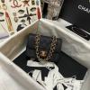 CH2309QBK-JS　シャネル CHANEL 2021年最新入荷 チェーンクラッチ 斜め掛け ショルダーバッグ クロスボディバッグ レディースかばん キャビアスキン