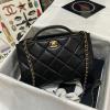 CH2581BK-JS　シャネル CHANEL 2021年最新入荷 トップハンドルバッグ トートバッグ 2way 斜め掛け ショルダーバッグ クロスボディバッグ レディースかばん ラムスキン